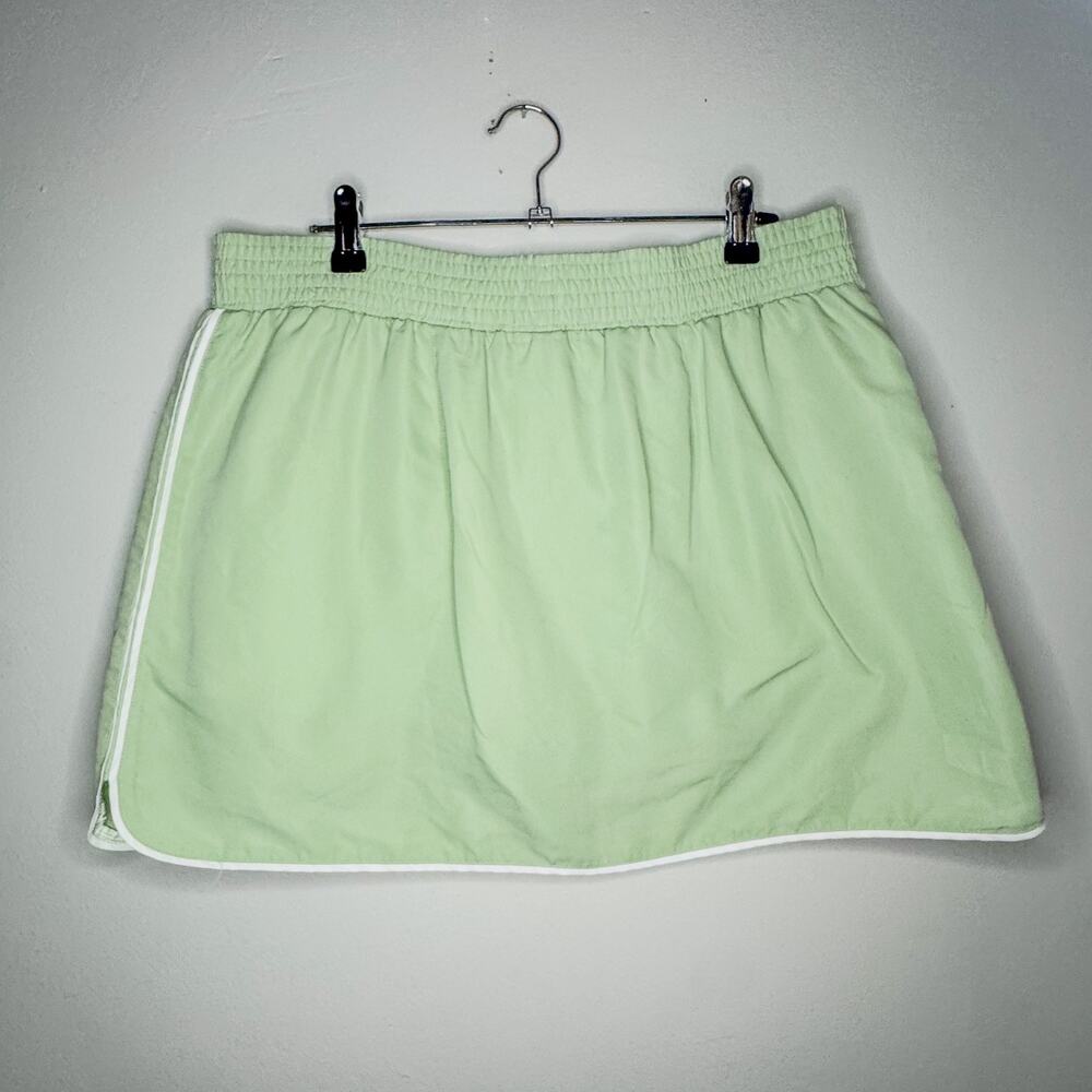 N.Y.L. Sport Light Sage Green Athletic Skort White Piping Size Petite Large